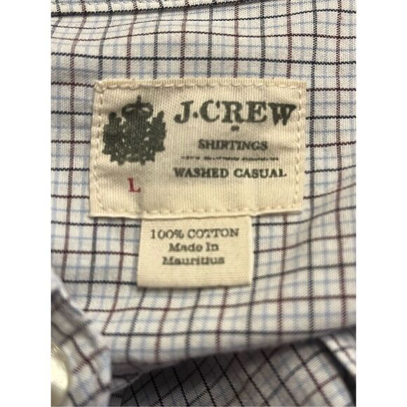 J Crew Men's Tailored Fit Plaid Button Down Long Sleeve Shirt Sz Large (3809) - Picture 4 of 5